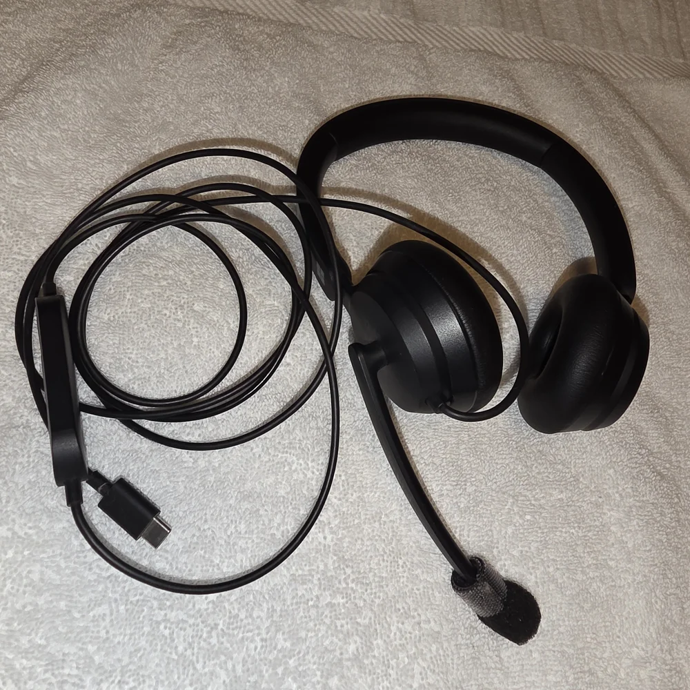 Microsoft Black Wired Headset